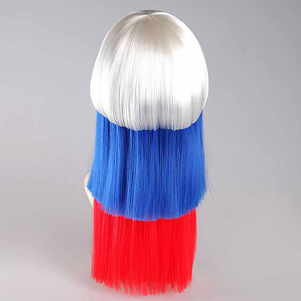 flagwigs, football wigs, fan wigs, afro wigs, mullet wigs, bob wigs, euro wigs,  premier league wigs,Russia Long Wig 