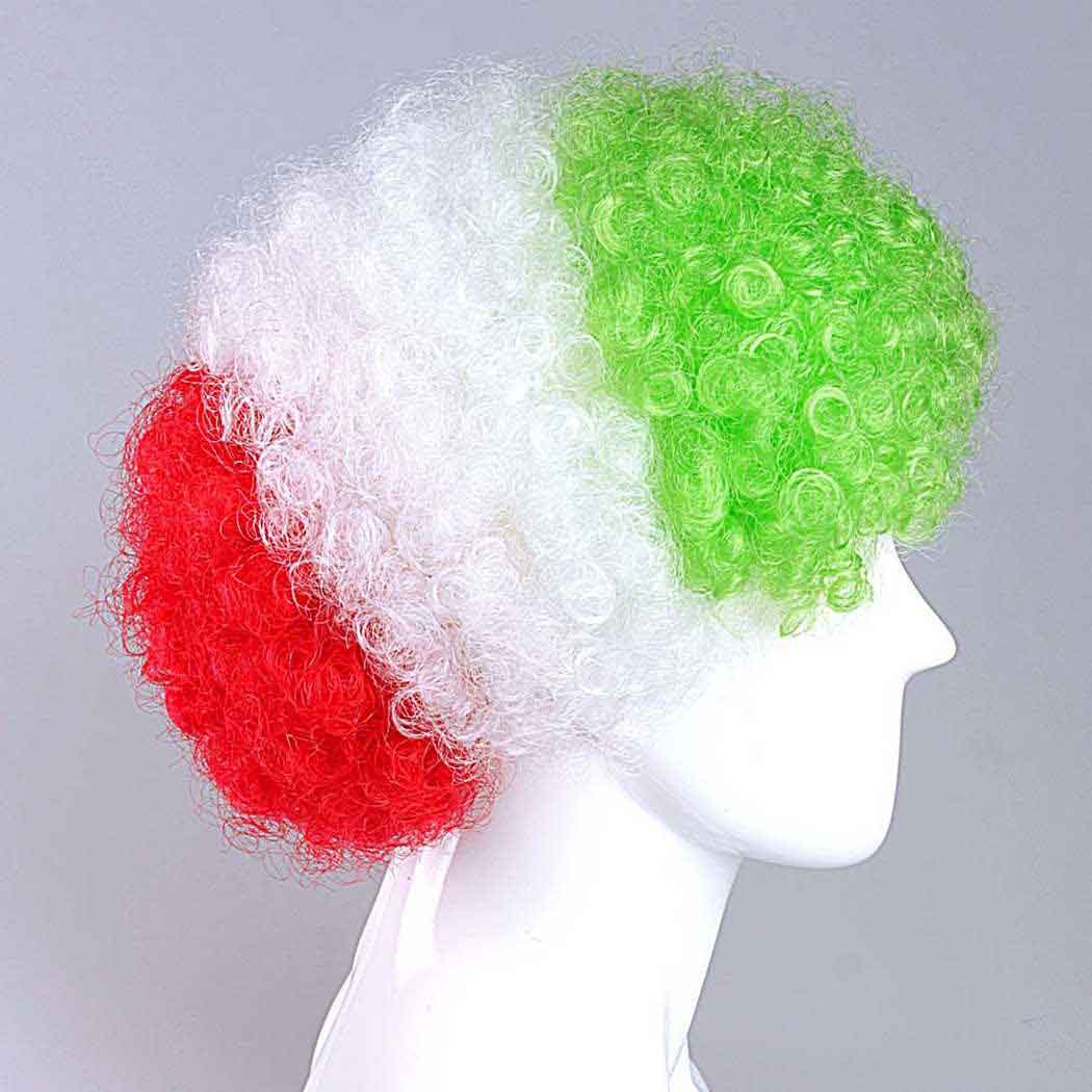 flagwigs, football wigs, fan wigs, afro wigs, mullet wigs, bob wigs, euro wigs,  premier league wigs,Iran Afro Wig