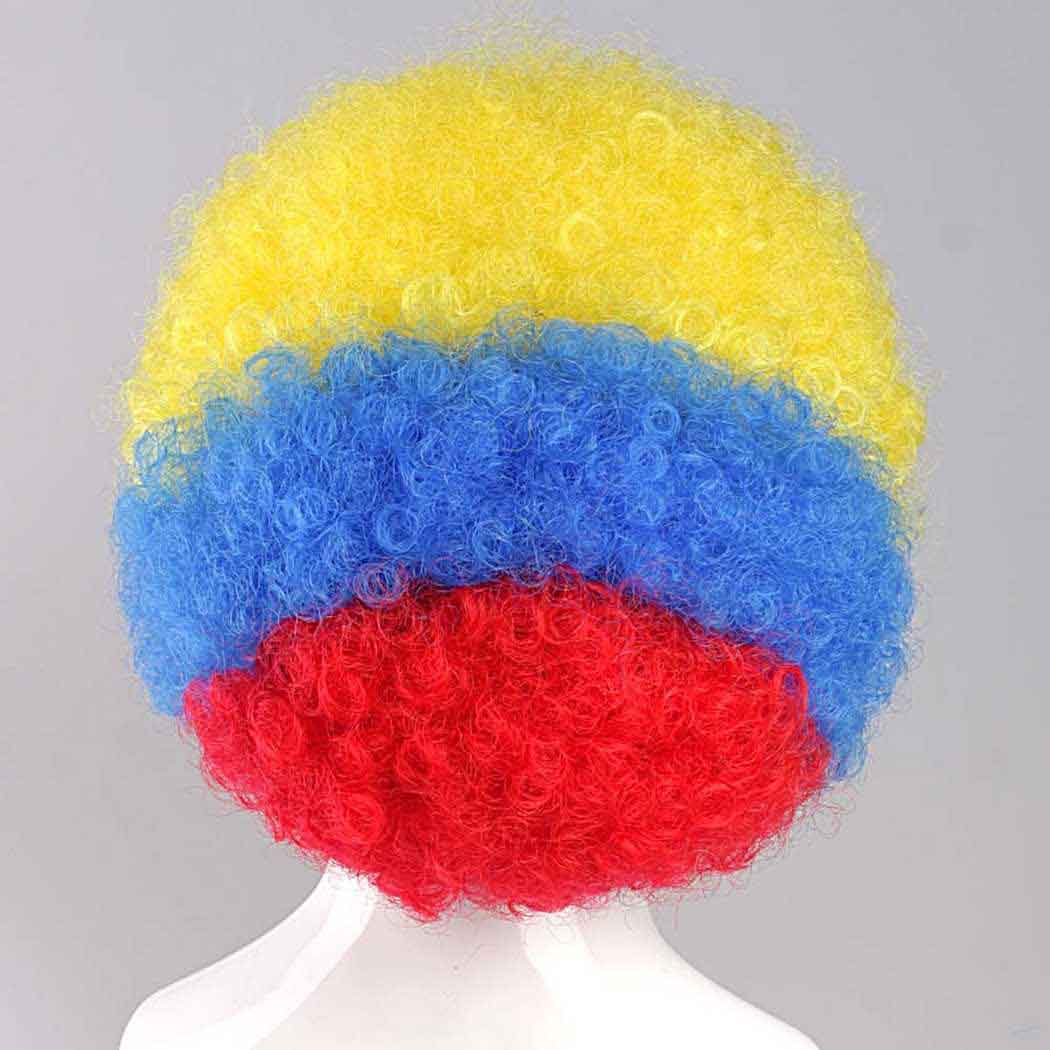 flagwigs, football wigs, fan wigs, afro wigs, mullet wigs, bob wigs, euro wigs,  premier league wigs,Colombia Afro Wig