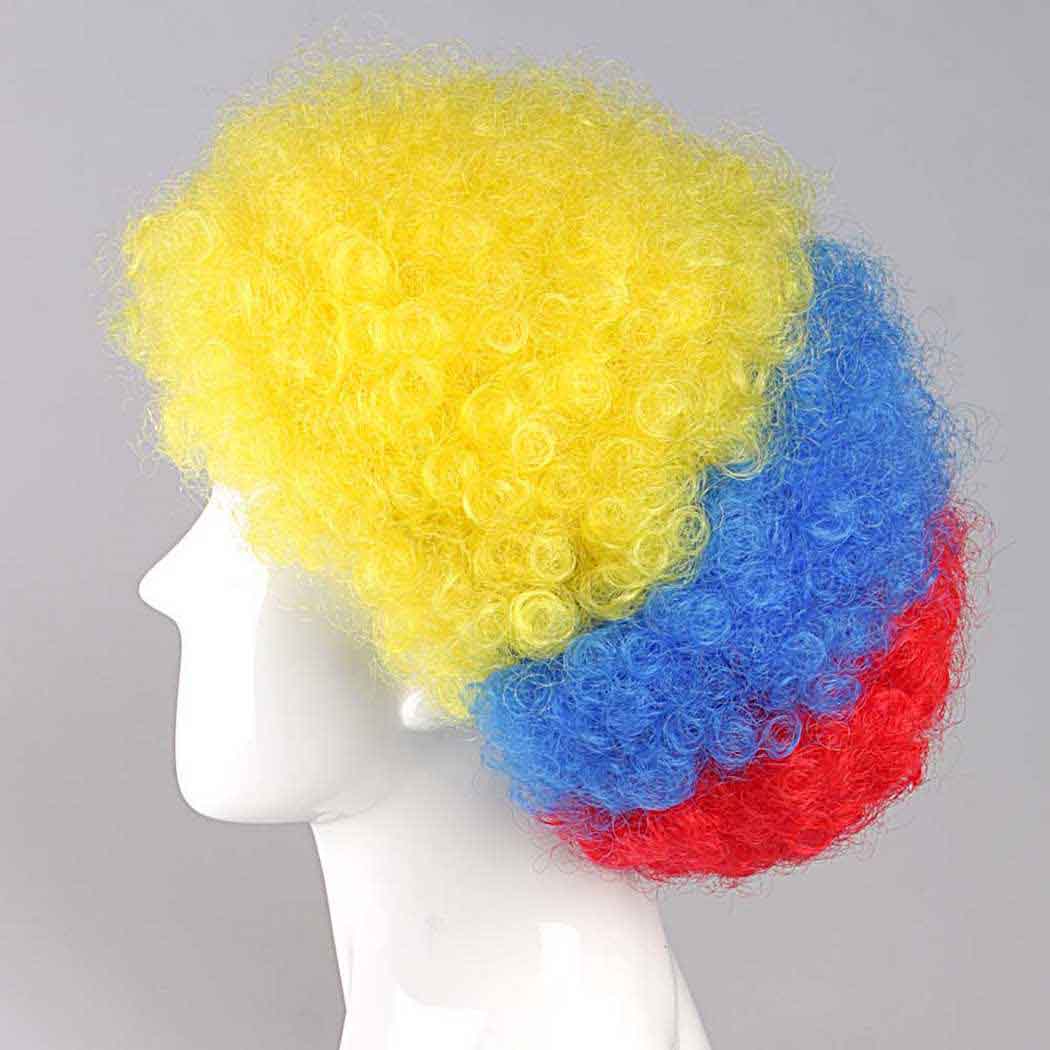 flagwigs, football wigs, fan wigs, afro wigs, mullet wigs, bob wigs, euro wigs,  premier league wigs,Ecuador Afro Wig