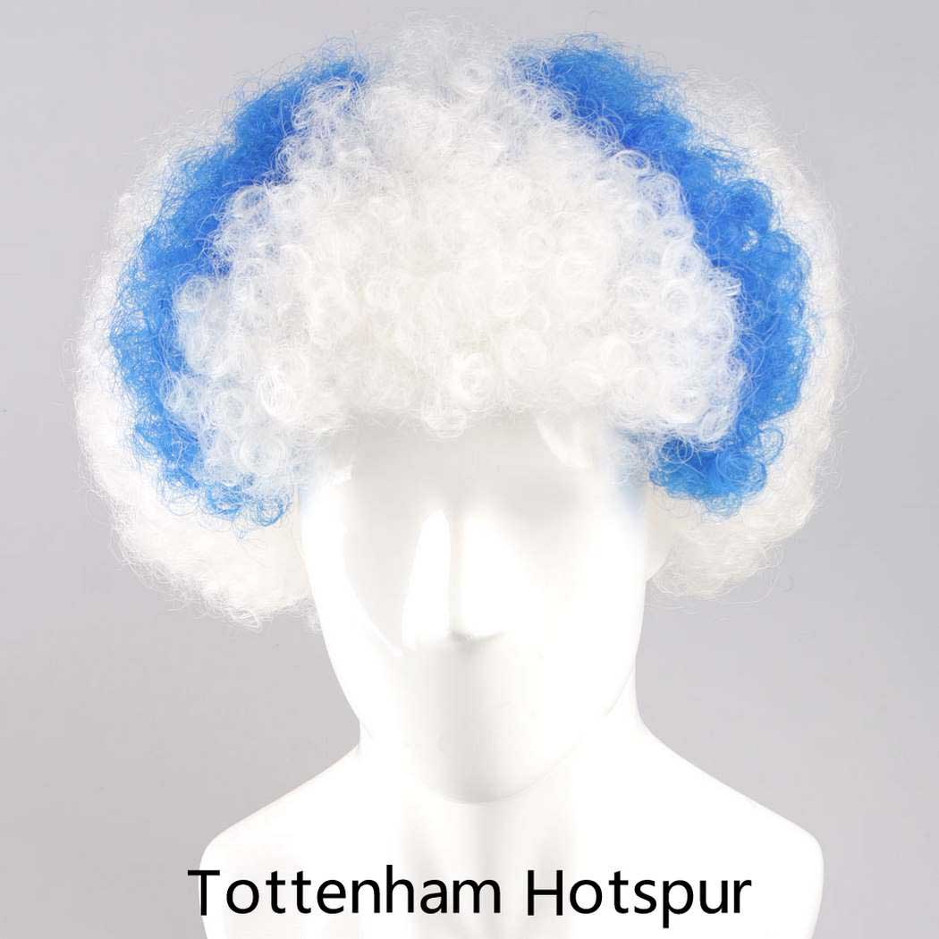 flagwigs, football wigs, fan wigs, afro wigs, mullet wigs, bob wigs, euro wigs,  premier league wigs,Tottenham Hotspur Afro Wig