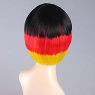 flagwigs, football wigs, fan wigs, afro wigs, mullet wigs, bob wigs, euro wigs,  premier league wigs,Germany Bob Wig 