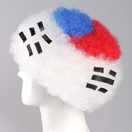 flagwigs, football wigs, fan wigs, afro wigs, mullet wigs, bob wigs, euro wigs,  premier league wigs,South Korea Afro Wig