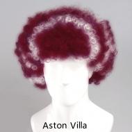 flagwigs, football wigs, fan wigs, afro wigs, mullet wigs, bob wigs, euro wigs,  premier league wigs,Aston Villa Afro Wig