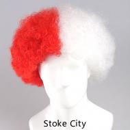 flagwigs, football wigs, fan wigs, afro wigs, mullet wigs, bob wigs, euro wigs,  premier league wigs,Stoke City Afro Wig