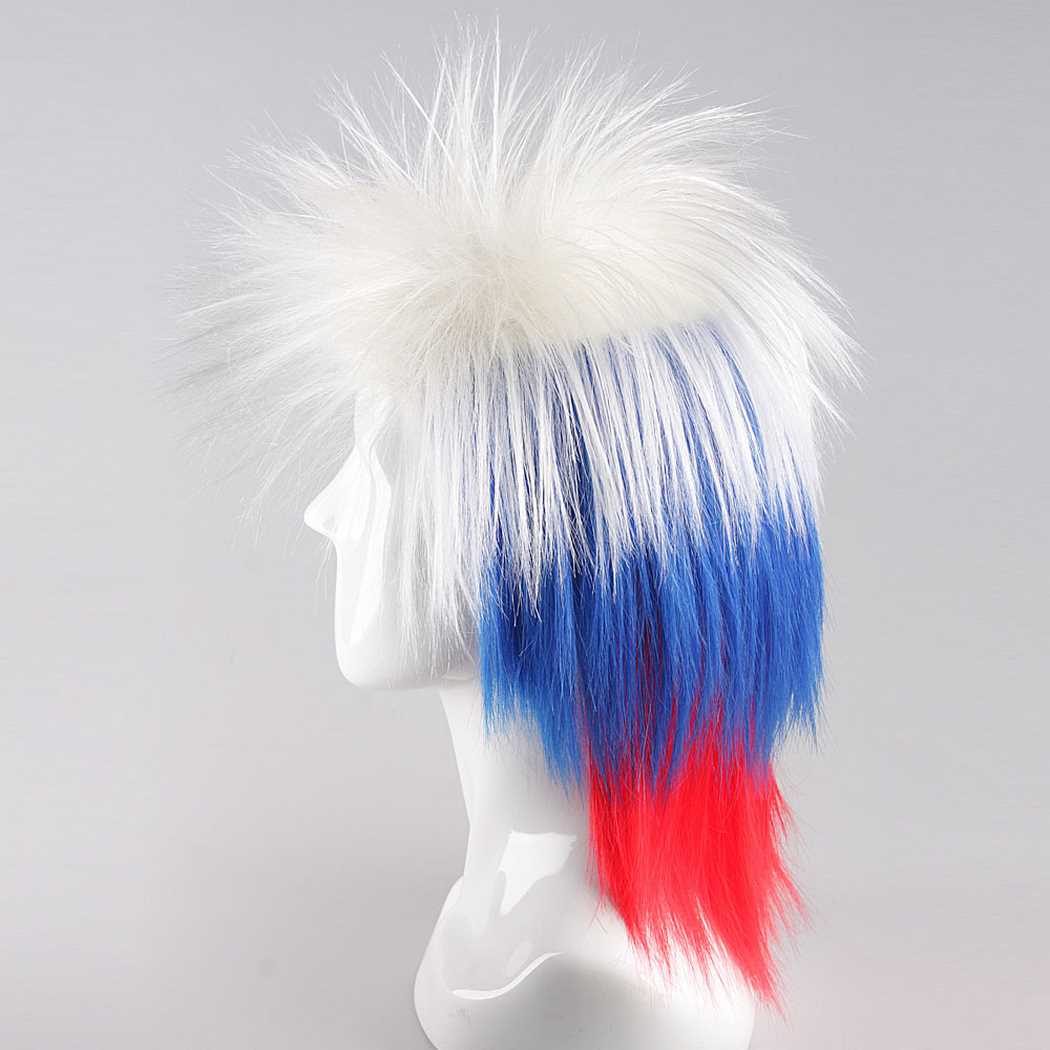 flagwigs, football wigs, fan wigs, afro wigs, mullet wigs, bob wigs, euro wigs,  premier league wigs,Russia Mullet Wig