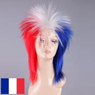 flagwigs, football wigs, fan wigs, afro wigs, mullet wigs, bob wigs, euro wigs,  premier league wigs,France Mullet Wig 