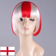 flagwigs, football wigs, fan wigs, afro wigs, mullet wigs, bob wigs, euro wigs,  premier league wigs,England Bob Wig 