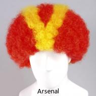 flagwigs, football wigs, fan wigs, afro wigs, mullet wigs, bob wigs, euro wigs,  premier league wigs,Arsenal Afro Wig