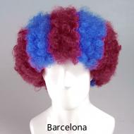 flagwigs, football wigs, fan wigs, afro wigs, mullet wigs, bob wigs, euro wigs,  premier league wigs,Barcelona Afro Wig A